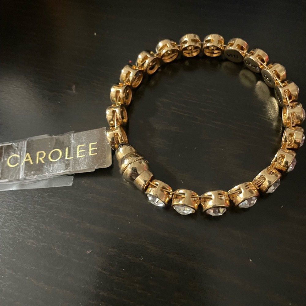 Carolee Gold VH1 save the music magnetic closure bracelet with crystals. NWT